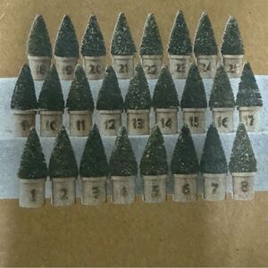 Bee & Willow miniature battle brush Christmas tree Miniature Advent Calendar